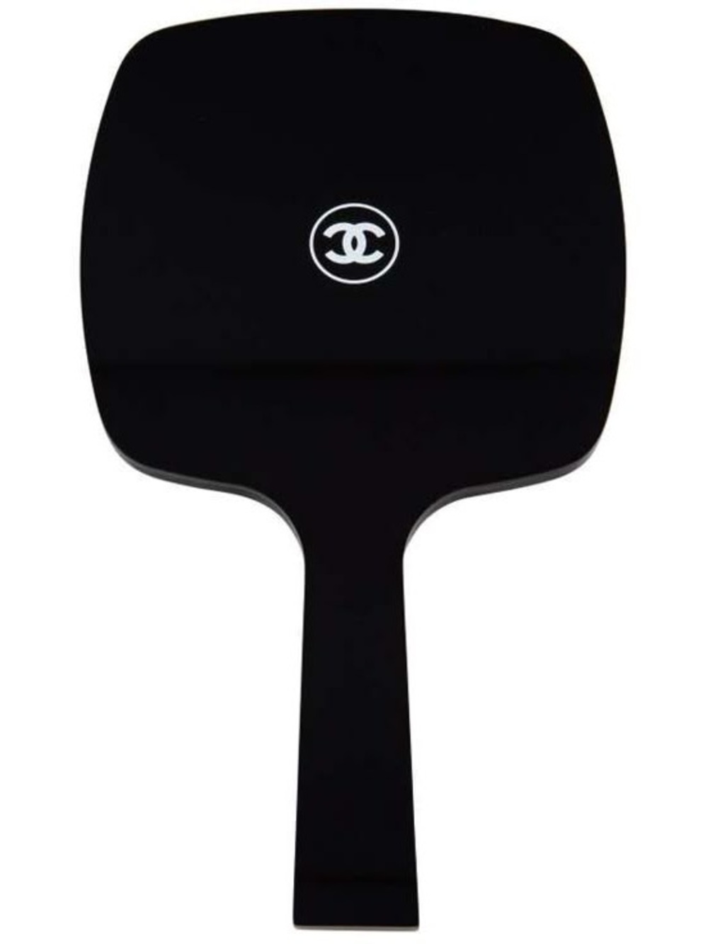 CHANEL Black Hand Mirror CC Logo